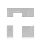 Modular kitchen JUNONA LINE 180 BBL BRW light gray gloss order